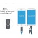 2 in 1 Lightning and Micro 1 meter USB Charging Data Syn Cable Power Cord for iPhone iPad iPod Samsung and Android Devices - White